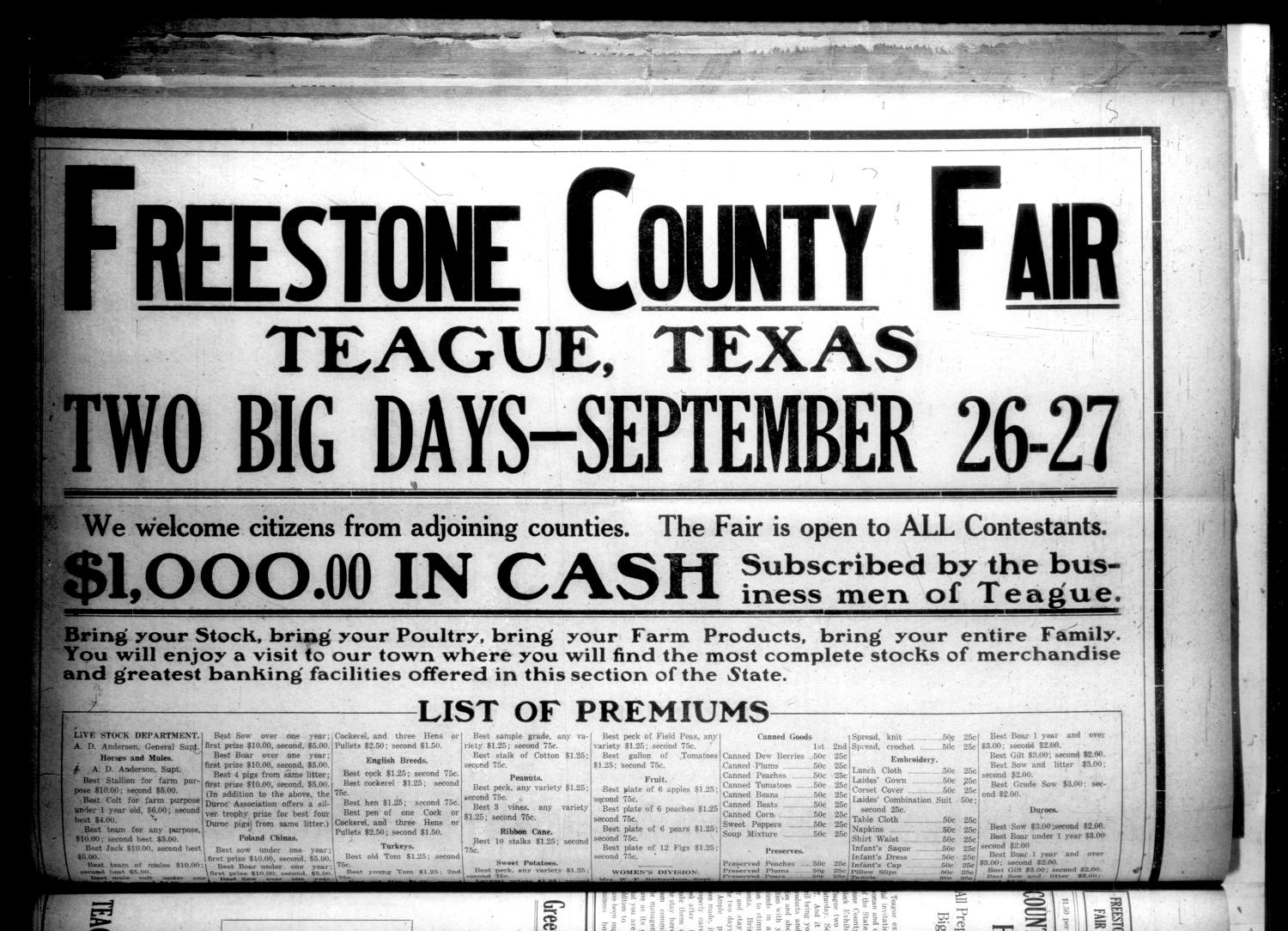 The Teague Chronicle. (Teague, Tex.), Vol. 14, No. 7, Ed. 1 Friday, September 19, 1919
                                                
                                                    [Sequence #]: 4 of 19
                                                