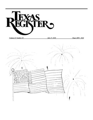 Primary view of object titled 'Texas Register, Volume 43, Number 30, Pages 4895-5024, July 27, 2018'.