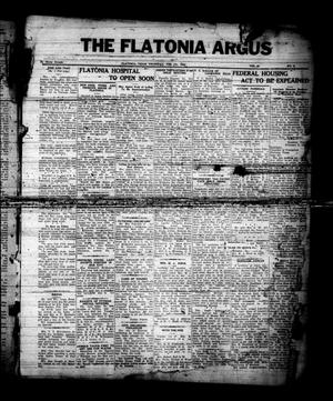 Primary view of object titled 'The Flatonia Argus (Flatonia, Tex.), Vol. 60, No. 6, Ed. 1 Thursday, February 7, 1935'.