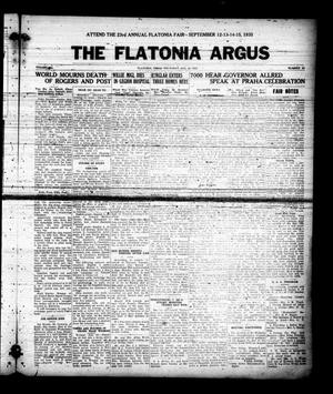 Primary view of object titled 'The Flatonia Argus (Flatonia, Tex.), Vol. 60, No. 34, Ed. 1 Thursday, August 22, 1935'.