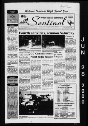 Primary view of object titled 'Seminole Sentinel (Seminole, Tex.), Vol. 93, No. 73, Ed. 1 Wednesday, June 28, 2000'.