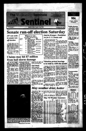 The Seminole Sentinel (Seminole, Tex.), Vol. 86, No. 63, Ed. 1 Wednesday, June 2, 1993