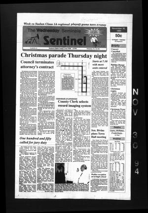The Seminole Sentinel (Seminole, Tex.), Vol. 88, No. 11, Ed. 1 Wednesday, November 30, 1994