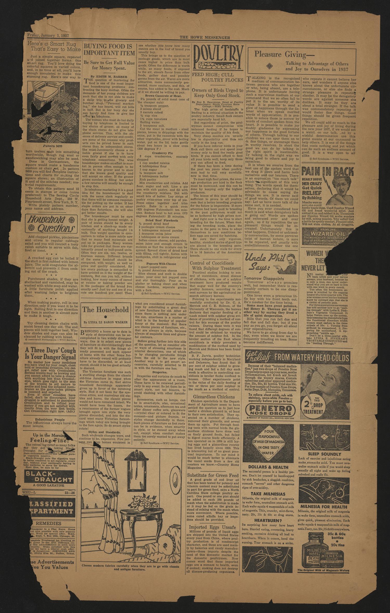 The Howe Messenger (Howe, Tex.), Vol. 14, No. 1, Ed. 1 Friday, January 1, 1937
                                                
                                                    [Sequence #]: 3 of 4
                                                