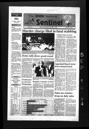 The Seminole Sentinel (Seminole, Tex.), Vol. 87, No. 94, Ed. 1 Sunday, September 18, 1994