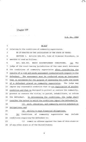 85th Texas Legislature, Regular Session, Senate Bill 1584, Chapter 109