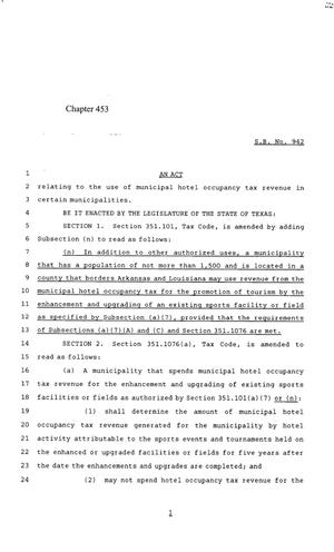 85th Texas Legislature, Regular Session, Senate Bill 942, Chapter 453