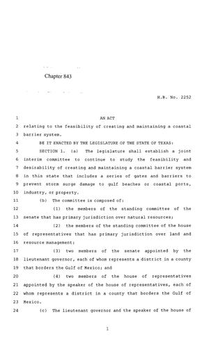 85th Texas Legislature, Regular Session, House Bill 2252, Chapter 843