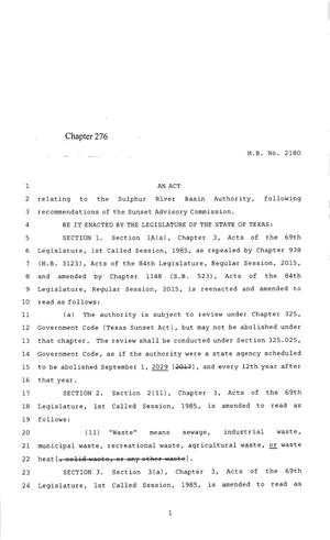 85th Texas Legislature, Regular Session, House Bill 2180, Chapter 276