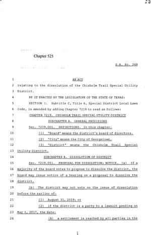 85th Texas Legislature, Regular Session, Senate Bill 248, Chapter 525
