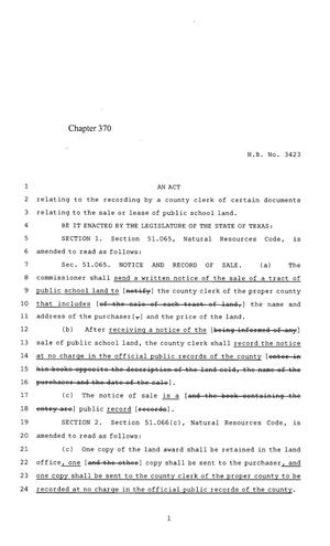 85th Texas Legislature, Regular Session, House Bill 3423, Chapter 370