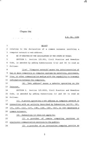 85th Texas Legislature, Regular Session, Senate Bill 1196, Chapter 596