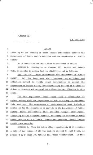 85th Texas Legislature, Regular Session, Senate Bill 1205, Chapter 737