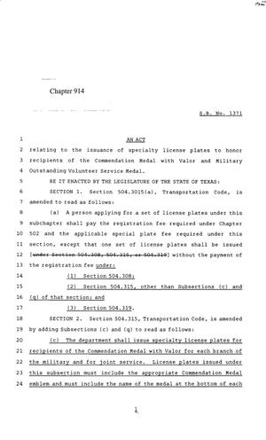 85th Texas Legislature, Regular Session, Senate Bill 1371, Chapter 914