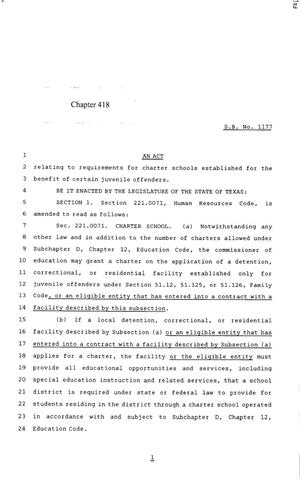 85th Texas Legislature, Regular Session, Senate Bill 1177, Chapter 418