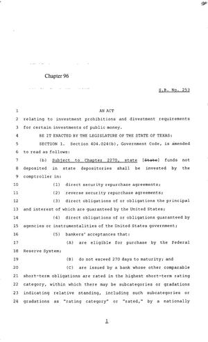 85th Texas Legislature, Regular Session, Senate Bill 253, Chapter 96