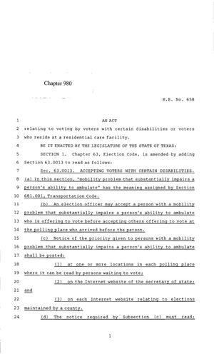 85th Texas Legislature, Regular Session, House Bill 658, Chapter 980