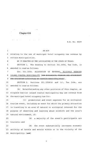 85th Texas Legislature, Regular Session, House Bill 4029, Chapter 616