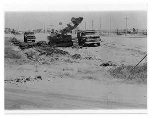 Primary view of object titled '[Beginning of Overpass Construction]'.