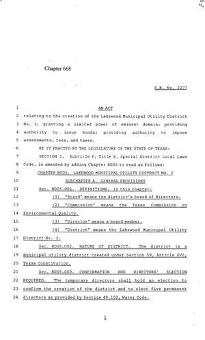85th Texas Legislature, Regular Session, Senate Bill 2277, Chapter 668