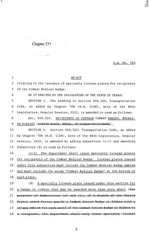 85th Texas Legislature, Regular Session, Senate Bill 769, Chapter 577