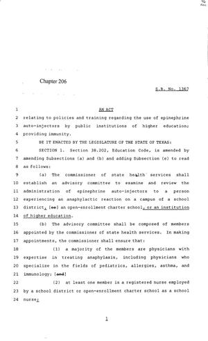 85th Texas Legislature, Regular Session, Senate Bill 1367, Chapter 206