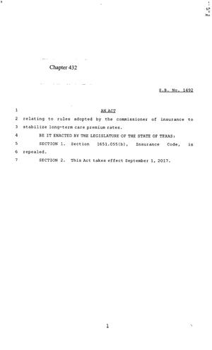 85th Texas Legislature, Regular Session, Senate Bill 1492, Chapter 432