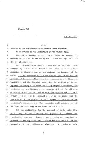 85th Texas Legislature, Regular Session, Senate Bill 2014, Chapter 965