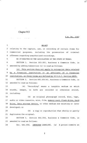 85th Texas Legislature, Regular Session, Senate Bill 1343, Chapter 913