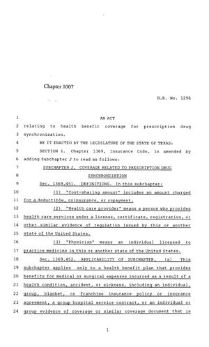 85th Texas Legislature, Regular Session, House Bill 1296, Chapter 1007