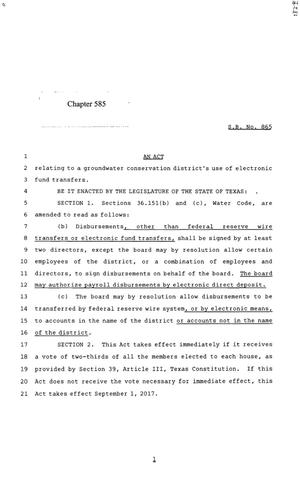 85th Texas Legislature, Regular Session, Senate Bill 865, Chapter 585