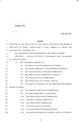 85th Texas Legislature, Regular Session, Senate Bill 81, Chapter 521
