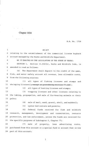 85th Texas Legislature, Regular Session, House Bill 1724, Chapter 1034