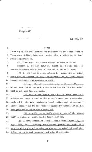 85th Texas Legislature, Regular Session, Senate Bill 319, Chapter 536