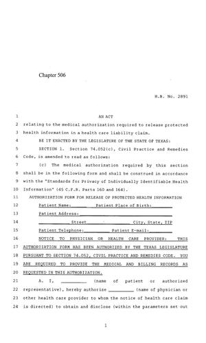 85th Texas Legislature, Regular Session, House Bill 2891, Chapter 506
