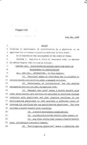 85th Texas Legislature, Regular Session, Senate Bill 1148, Chapter 1121