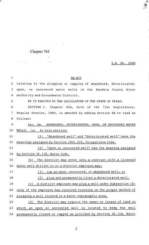 85th Texas Legislature, Regular Session, Senate Bill 2068, Chapter 763