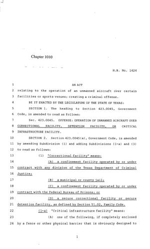 85th Texas Legislature, Regular Session, House Bill 1424, Chapter 1010