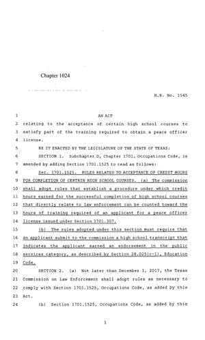 85th Texas Legislature, Regular Session, House Bill 1545, Chapter 1024