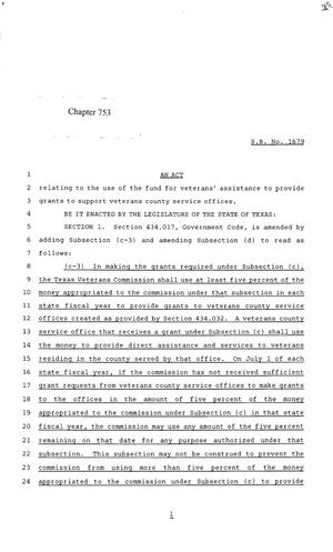 85th Texas Legislature, Regular Session, Senate Bill 1679, Chapter 753