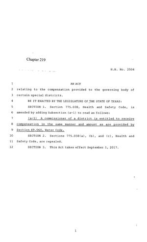 85th Texas Legislature, Regular Session, House Bill 2504, Chapter 219