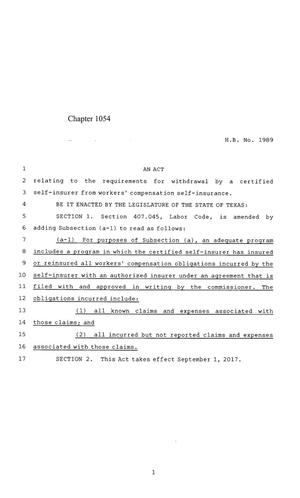 85th Texas Legislature, Regular Session, House Bill 1989, Chapter 1054