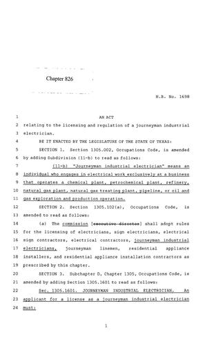 85th Texas Legislature, Regular Session, House Bill 1698, Chapter 826