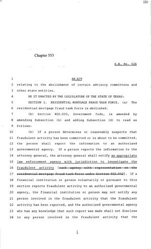 85th Texas Legislature, Regular Session, Senate Bill 526, Chapter 553
