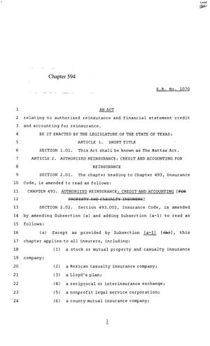 85th Texas Legislature, Regular Session, Senate Bill 1070, Chapter 594