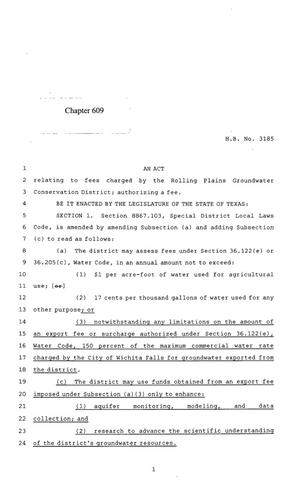 85th Texas Legislature, Regular Session, House Bill 3185, Chapter 609