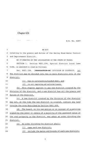 85th Texas Legislature, Regular Session, House Bill 4287, Chapter 626