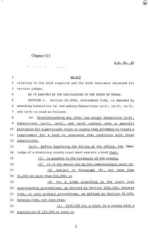 85th Texas Legislature, Regular Session, Senate Bill 40, Chapter 515