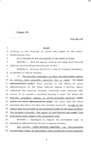 85th Texas Legislature, Regular Session, Senate Bill 42, Chapter 190