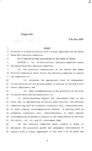 85th Texas Legislature, Regular Session, Senate Bill 1693, Chapter 603